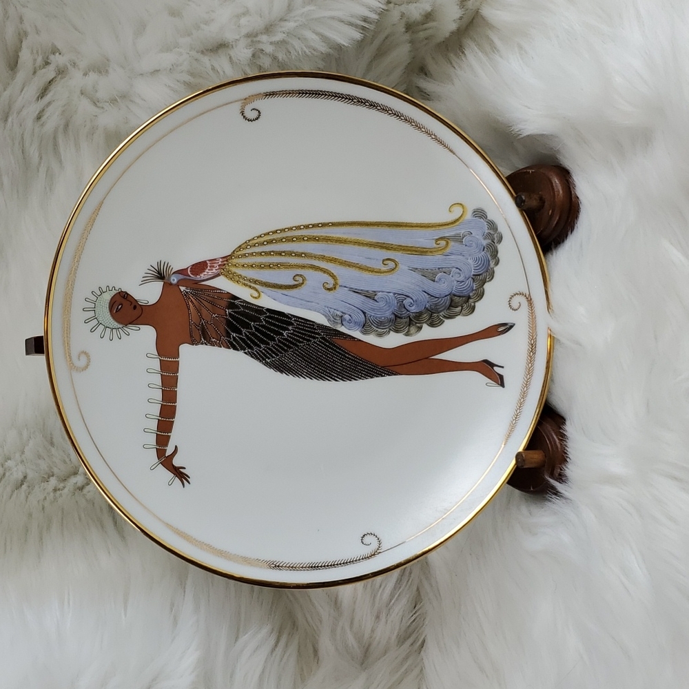 House of Erte Fine Porcelain The Franklin Mint Limited Edition Diva II Plate Art